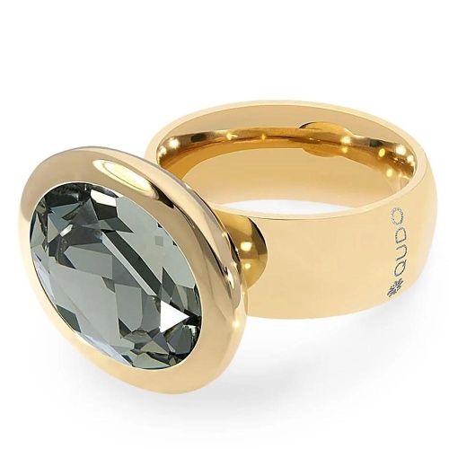 Кольцо Qudo TIVOLA big G black diamond  17.8 мм, 632029/17.8 BW/G фото 3